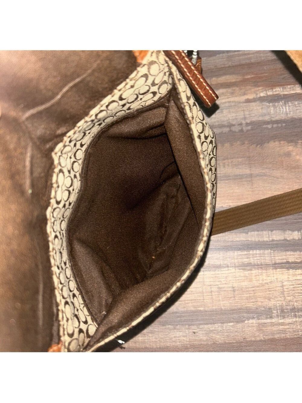 Y2K Coach Mini Signature Jacquard Convertible Bag – Brown/Tan – Preowned - Picture 6 of 6